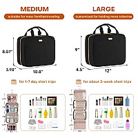 Bafamye 58L Travel Toiletry Bag For Women 21 Gal Waterresistant Makeup Cosmetic Bag Organizer With Hanging Hook For Travel