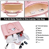 Laptop Tote Bag For Women Work 156 Inch Quilted Shoulder Bags Computer Messenger Purse Teacher Handbag Office Briefcase