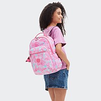 Kipling Womens Seoul 15 Laptop Backpack Durable Roomy With Padded Shoulder Straps Builtin Protective Sleeve