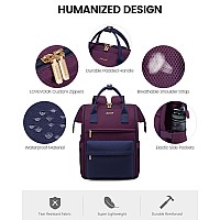 Lovevook Laptop Backpack For Women Men Teacher Nurse Work Bag Waterproof Fashion Travel Backpack Purse 156 Inch Computer Back