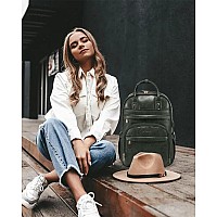 Lovevook Leather Laptop Backpack For Women156 Inch Vintage Work Backpack Purse With Usb Portfashion Travel Backpack Waterproo