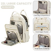 Lovevook Laptop Backpack For Women Beige