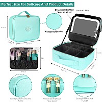 Momira Travel Makeup Bag Cosmetic Bag Makeup Organizer Bag With Lighted Mirror Adjustable Brightness In 3 Color Scenarios Wate