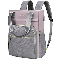 Lovevook Laptop Backpack For Women 156 Inch Work Business Laptop Bag Wide Top Open Teacher Nurse Bag With Usb Port Waterproo