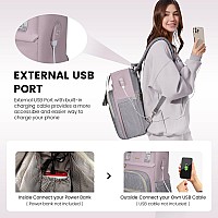 Lovevook Laptop Backpack For Women 156 Inch Work Business Laptop Bag Wide Top Open Teacher Nurse Bag With Usb Port Waterproo