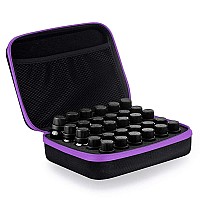 Dhxyzzb Essential Oils Carrying Case Holds 30 Bottles 5Ml 10Ml 15Ml Bottles Storage Organizer Bag Hard Shell Eva