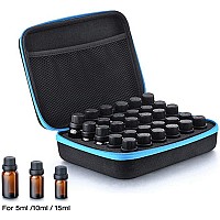 Dhxyzzb Essential Oils Carrying Case Holds 30 Bottles 5Ml 10Ml 15Ml Bottles Storage Organizer Bag Hard Shell Eva