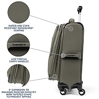 Travelpro Maxlite 5 Softside Expandable Carry On Luggage With 4 Spinner Wheels Lightweight Suitcase Men And Women Slate Green