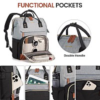 Lovevook Laptop Backpack Purse For Women Men Nurse Work Business Travel Backpack Bag Wide Open Backpack Lightweight Water Res