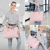 Lovevook 173Inch Laptop Bag For Women Large Capacity Travel Tote Bag With Clutch Purse 2Pcs Set Professional Business Comput