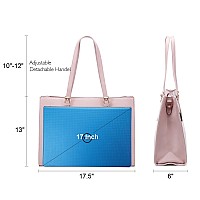 Lovevook 173Inch Laptop Bag For Women Large Capacity Travel Tote Bag With Clutch Purse 2Pcs Set Professional Business Comput