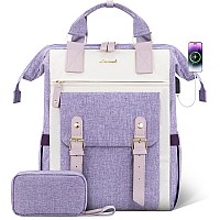 Lovevook College Backpack For Women Laptop Backpack Purse For Teacher Nurse Work Travel 156 Inch Laptop Bag Light Purplebei