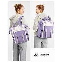 Lovevook College Backpack For Women Laptop Backpack Purse For Teacher Nurse Work Travel 156 Inch Laptop Bag Light Purplebei