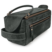 Luxeoria Premium Handmade Leather Toiletry Bags For Men And Women Genuine Leather Dopp Kit And Shaving Bag For Men Travel Cosm