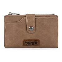 Wrangler Wallet For Women Bifold Card Holder With Zipper Pocket Ladies Clutch Purse With Id Window Gifts For Women Men