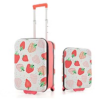 Honey Joy Kids Luggage Set 20 Inch Expandable Children Hardshell Wtelescoping Handle Bottle Pocket Airplane Approved Toddle