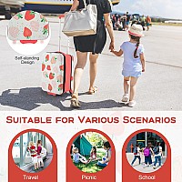 Honey Joy Kids Luggage Set 20 Inch Expandable Children Hardshell Wtelescoping Handle Bottle Pocket Airplane Approved Toddle