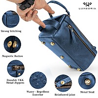 Luxeoria Premium Handmade Leather Toiletry Bags For Men And Women Genuine Leather Dopp Kit And Shaving Bag For Men Travel Cosm