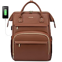 Lovevook Leather Laptop Backpack For Women 18 Inchtravel Backpack Purse Nurse Teacher Backpack Computer Laptop Bagprofessional