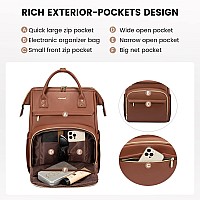 Lovevook Leather Laptop Backpack For Women 18 Inchtravel Backpack Purse Nurse Teacher Backpack Computer Laptop Bagprofessional