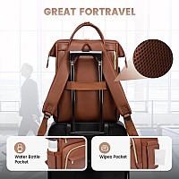 Lovevook Leather Laptop Backpack For Women 18 Inchtravel Backpack Purse Nurse Teacher Backpack Computer Laptop Bagprofessional