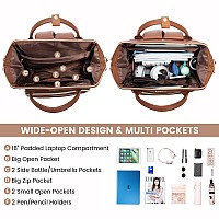 Lovevook Leather Laptop Backpack For Women 18 Inchtravel Backpack Purse Nurse Teacher Backpack Computer Laptop Bagprofessional