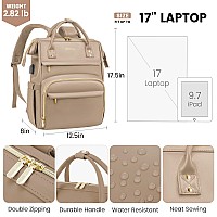 Lovevook Leather Laptop Backpack For Women 17 Inchtravel Backpack Purse Nurse Teacher Backpack Computer Laptop Bagprofessional