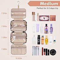 Wedama Toiletry Bag For Women Medium Cosmetic Travel Bag Hanging Toiletry Bag For Bathroom Pvc Waterproof Makeup Bag Toiletr