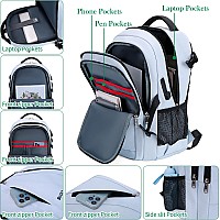 Fengdong 173 Inch Large Laptop Backpack Durable Waterproof Travel College Backpack Bookbag For Men Women Business Backpack Wi