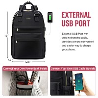 Lovevook Laptop Backpack For Women Men 173 Inch Laptop Bag With Usb Port Fashion Waterproof Backpacks Teacher Nurse Stylish Tr