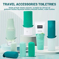 Mrsdry Bottle Covers For Travel Elastic Sleeves For Leak Proofing Travel Size Container Silicone Toiletry Sleeves Leak Locks