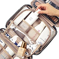 Nishel Travel Toiletry Bag For Women Portable Hanging Organizer For Travelsized Shampoo Conditioner Brushes Set Travelsize