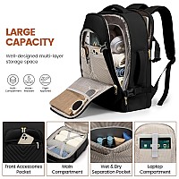 Lovevook Backpack For Traveling On Airplane Womens Travel Backpack Carry On Flight Approved 40L Personal Item Backpack Fit 17