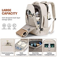 Lovevook Travel Backpack For Women Tsa Personal Item Travel Bag Fits 18 Laptop Carry On Backpack For Weekender Business Hikin