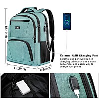 Rjeu Backpack For Men And Women School Backpack For Teens Waterresistant Travel Laptop Back Pack With Usb Charging Port 156