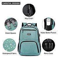 Rjeu Backpack For Men And Women School Backpack For Teens Waterresistant Travel Laptop Back Pack With Usb Charging Port 156