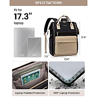 Lovevook Laptop Backpack Purse For Women Waterproof Teacher Nurse Bag 156 Inch Work Laptop Bag With Usb Port Business Travel