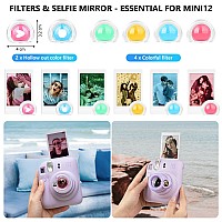 Hiyqin 8 In 1 Camera Case And Accessories Compatible With Fujifilm Instax Mini 12 Mini 12 Casephoto Albumphoto Frame Stick