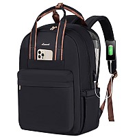 Lovevook Laptop Backpack For Women 17 Inch Travel Laptop Bag With Usb Port Waterproof Computer Backpack Purse For Work Teacher