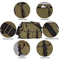 Vintage Canvas 156 Inch Laptop Messenger Bag For Men Women College Computer Satchel Shoulder Bag Travel Office Briefcases Gre