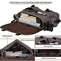 Vintage Canvas 156 Inch Laptop Messenger Bag For Men Women College Computer Satchel Shoulder Bag Travel Office Briefcases Gre