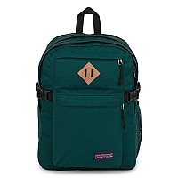 Jansport Main Campus Backpack Travel Or Work Bag W 15Inch Laptop Sleeve And Dual Water Bottle Pockets Deep Juniper