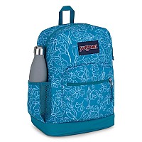 Jansport Cross Town Plus Backpack Large Main Compartment Side Water Bottle Pocket 15Inch Padded Laptop Sleeve Delightful