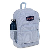 Jansport Cross Town Plus Remix Backpack Padded Back Panel Laptop Sleeve And Front Pocket Organizer Blue Dusk Corduroy