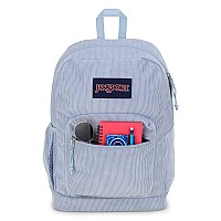 Jansport Cross Town Plus Remix Backpack Padded Back Panel Laptop Sleeve And Front Pocket Organizer Blue Dusk Corduroy