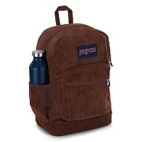 Jansport Cross Town Plus Remix Backpack Padded Back Panel Laptop Sleeve And Front Pocket Organizer Black Corduroy