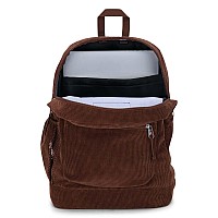 Jansport Cross Town Plus Remix Backpack Padded Back Panel Laptop Sleeve And Front Pocket Organizer Black Corduroy