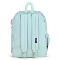 Jansport Cross Town Plus Backpack Large Main Compartment Side Water Bottle Pocket 15Inch Padded Laptop Sleeve Fresh Mint