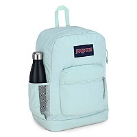 Jansport Cross Town Plus Backpack Large Main Compartment Side Water Bottle Pocket 15Inch Padded Laptop Sleeve Fresh Mint