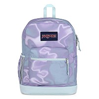 Jansport Cross Town Plus Backpack Large Main Compartment Side Water Bottle Pocket 15Inch Padded Laptop Sleeve Platinum Pu